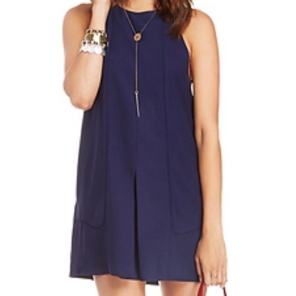 Finders Keepers Navy Blue Mini Dress